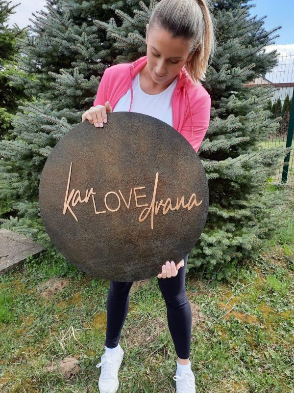 Drveni krug natpisi - KROOG™ L - 60cm (NA UPIT)