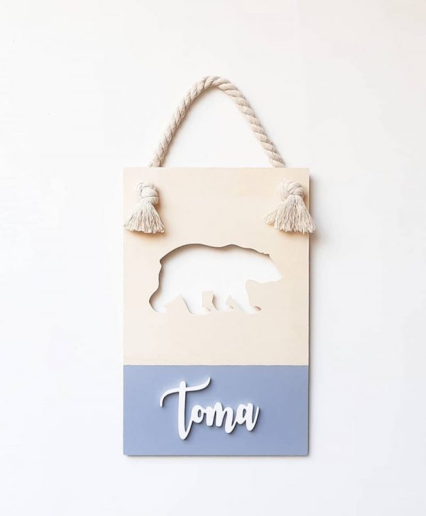 Drveni dekor- BABY NATPIS (dizajn 3)