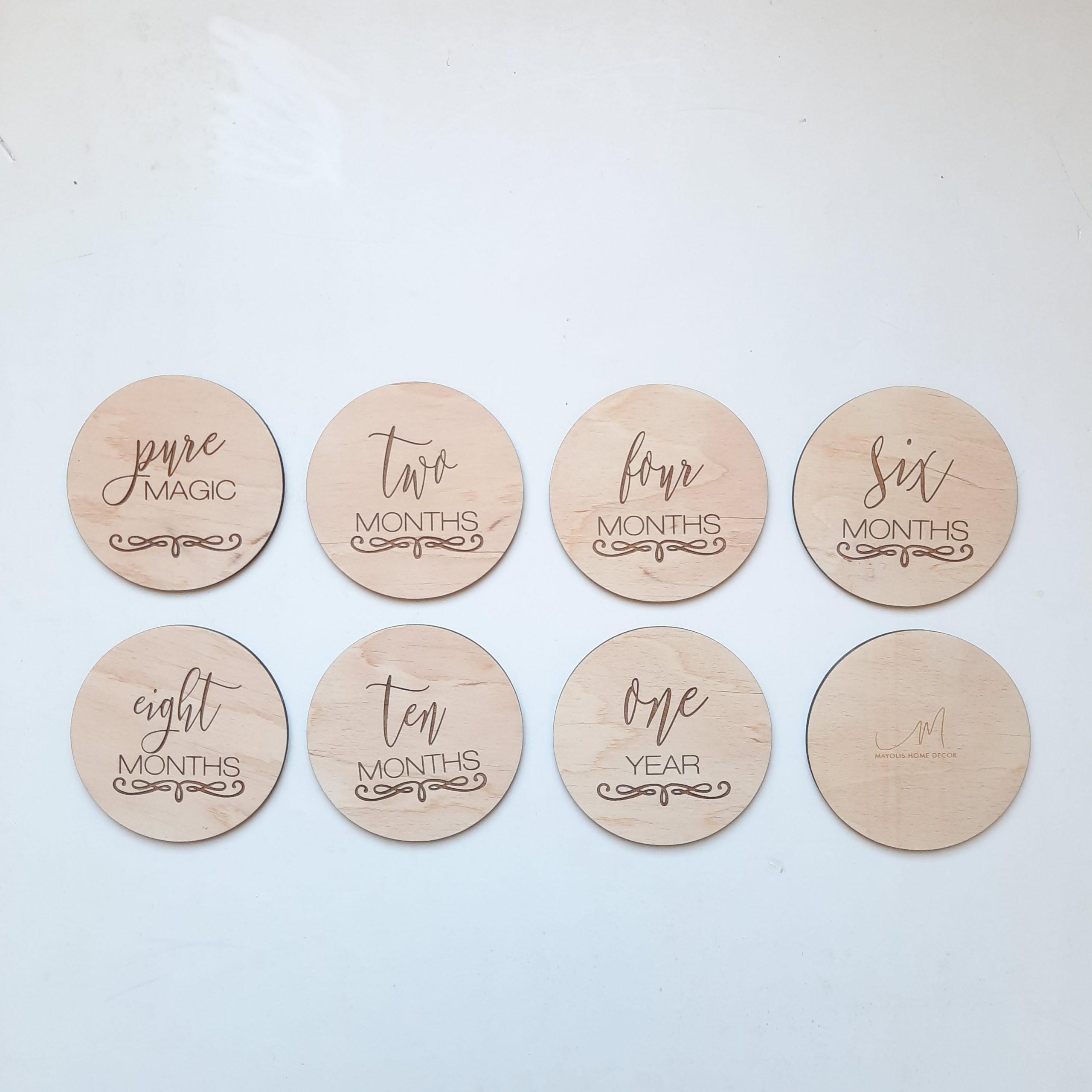 Drvene oznake - MILESTONE - royal design