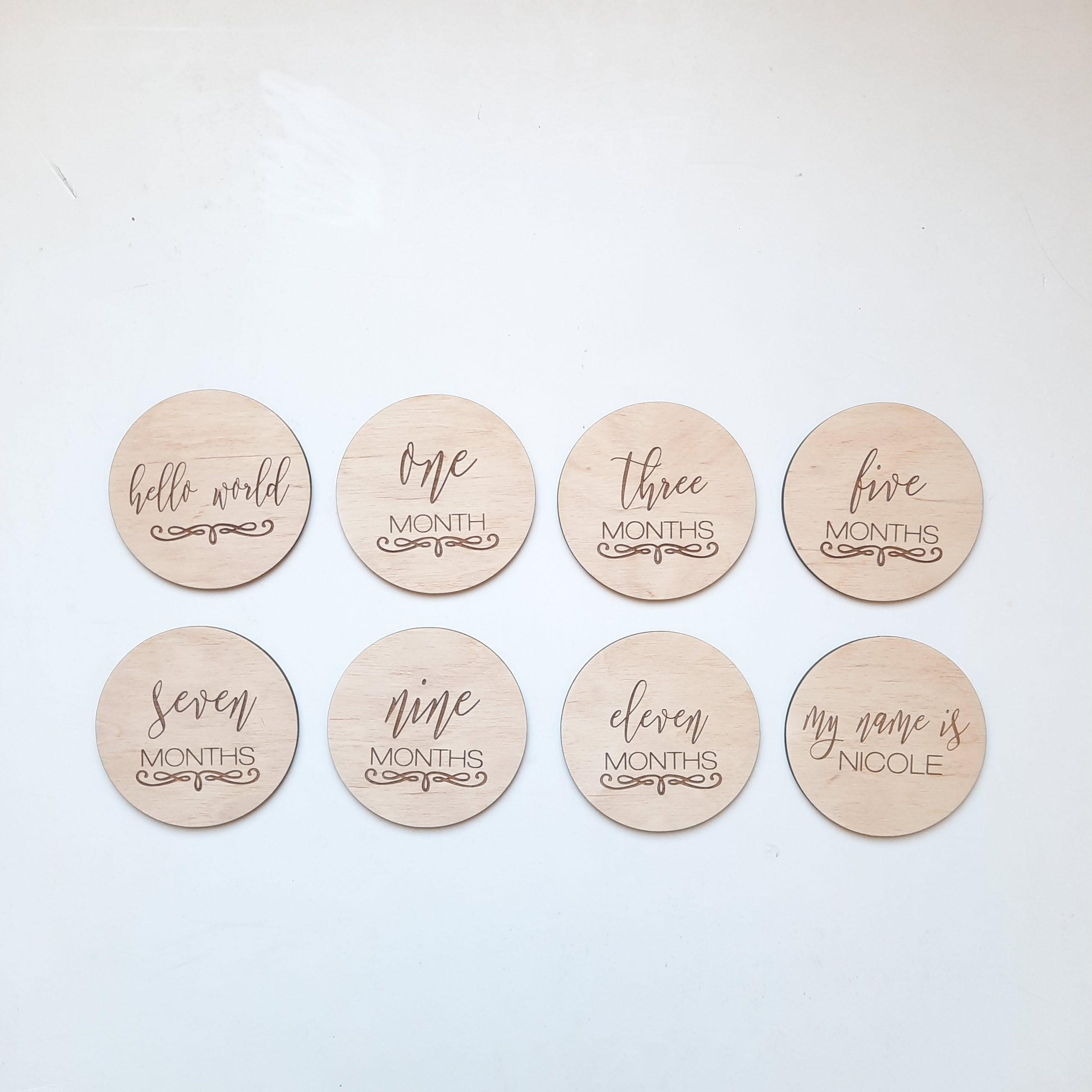 Drvene oznake - MILESTONE - royal design