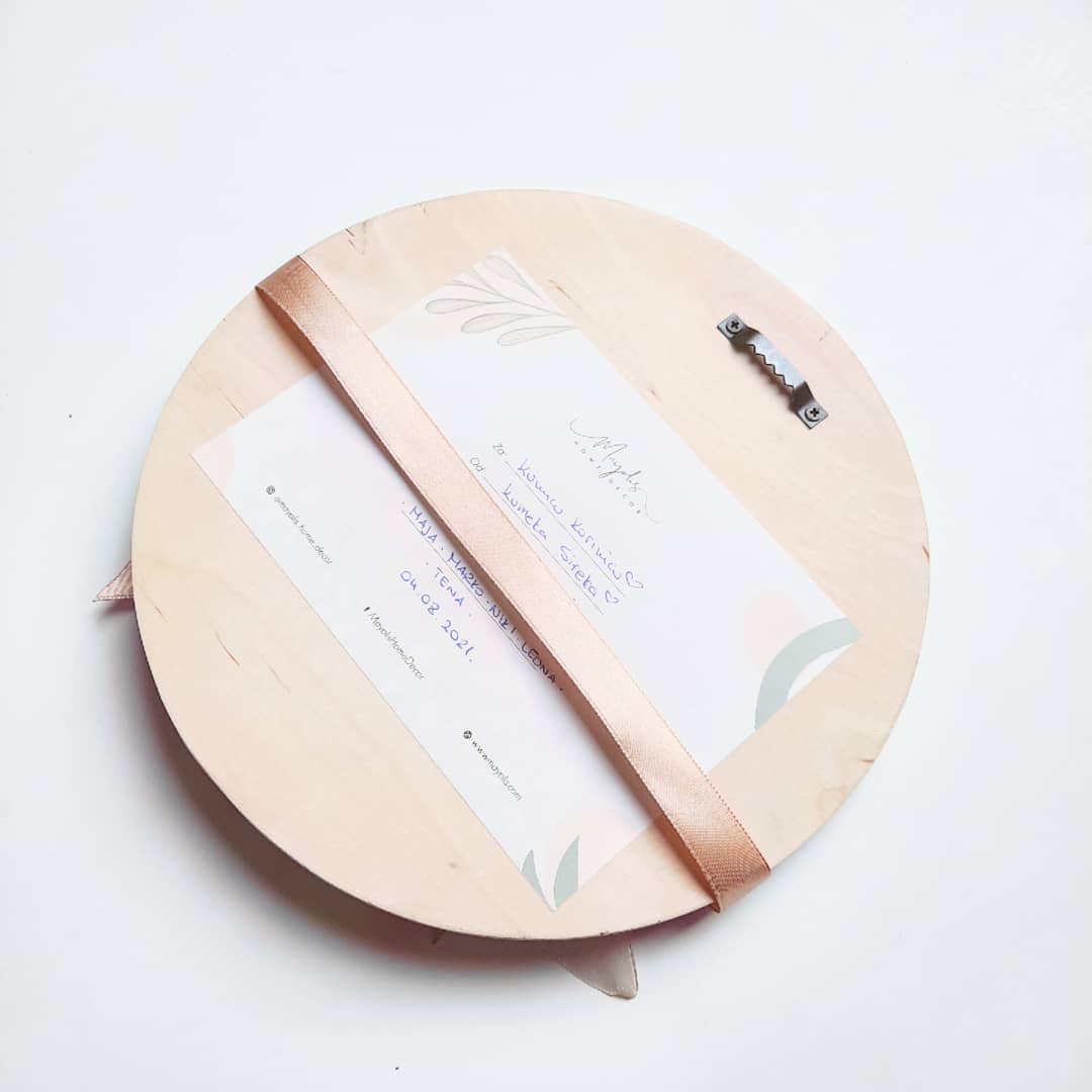 Drveni krug - BABY NATPIS (dizajn 2)