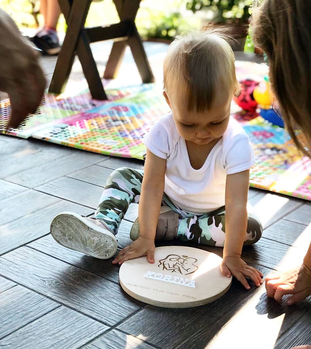 Drveni krug - BABY NATPIS (dizajn 2)