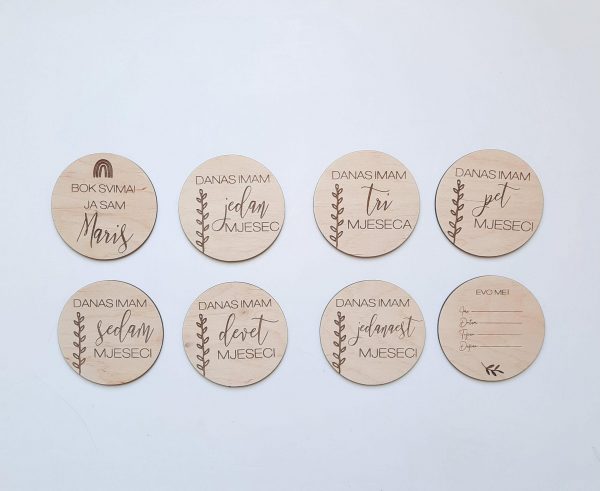Drvene oznake - MILESTONE - botanic design HR