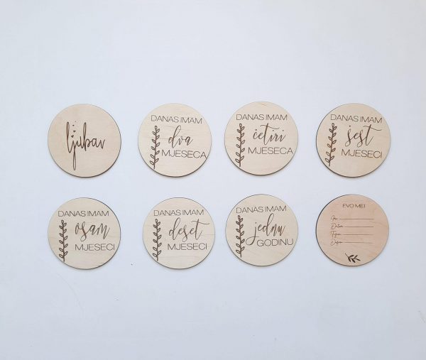 Drvene oznake - MILESTONE - botanic design HR