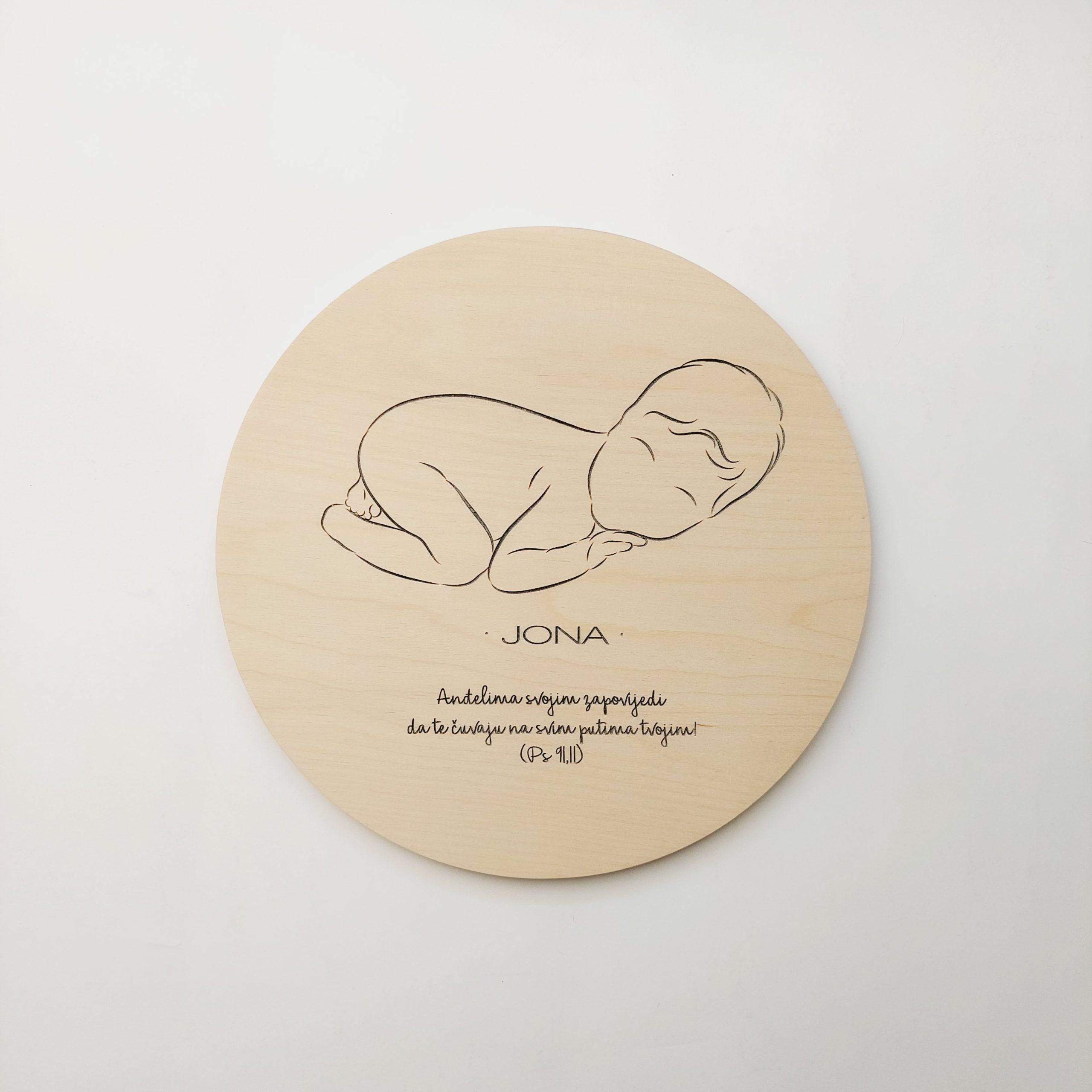 Drveni krug - KROOG™ s ilustracijom