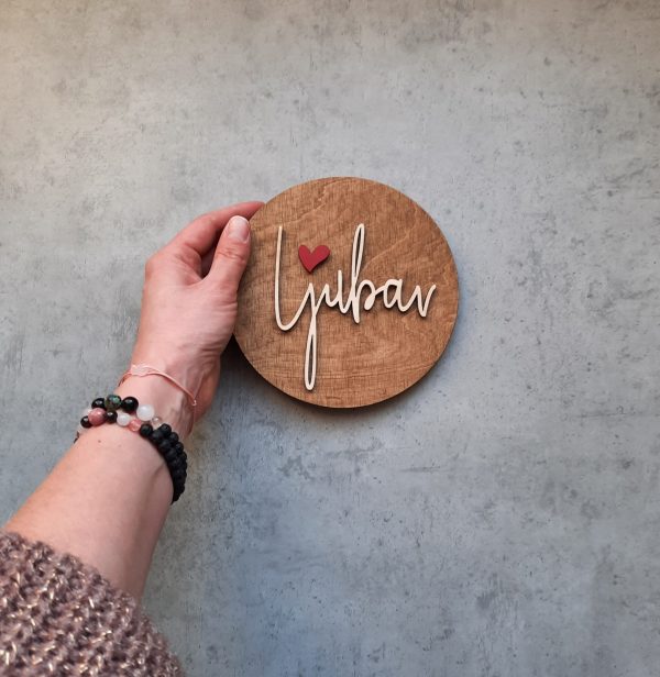 Drveni krug - KROOG™ LJUBAV 15cm