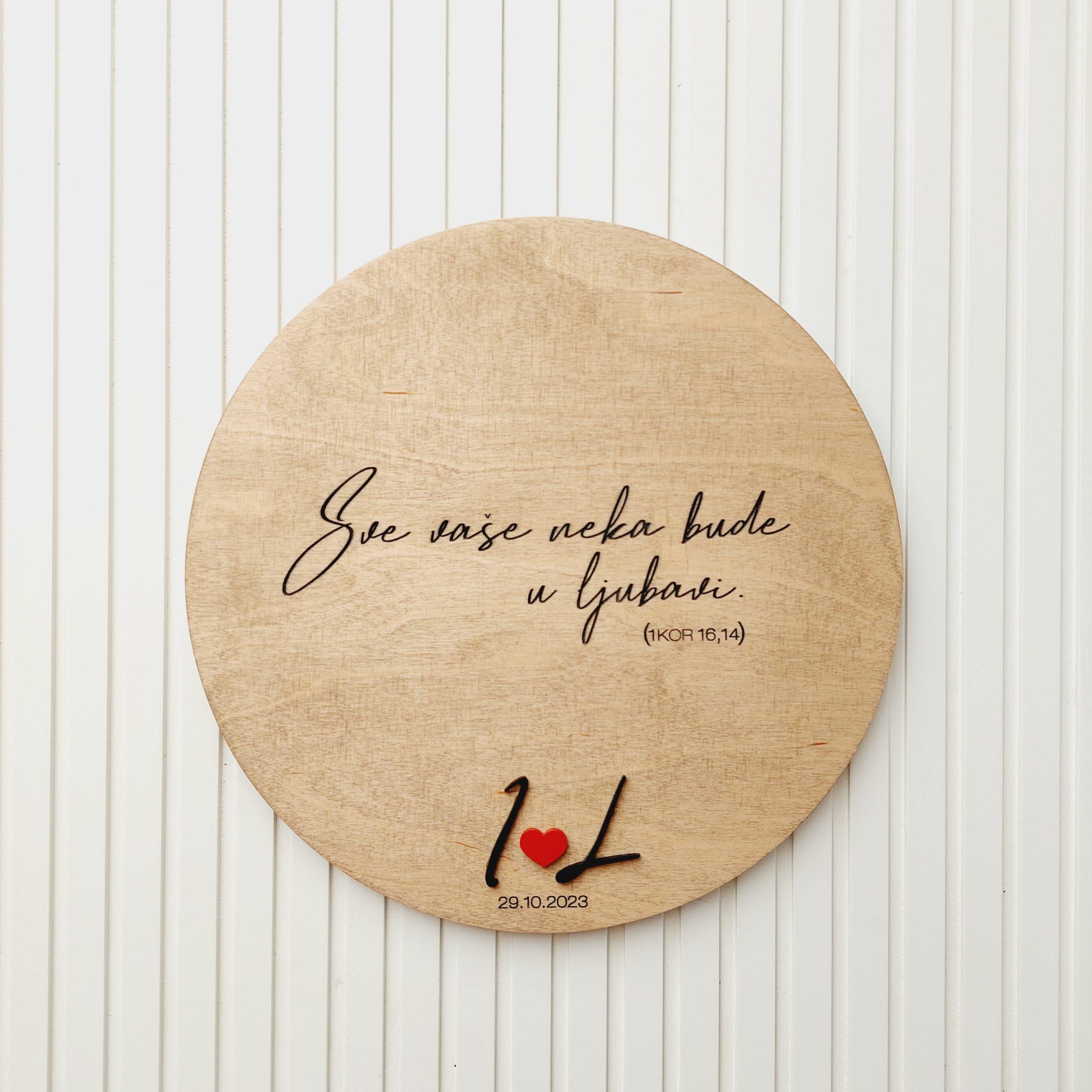 Drveni krug - KROOG™ Sve vaše neka bude u ljubavi